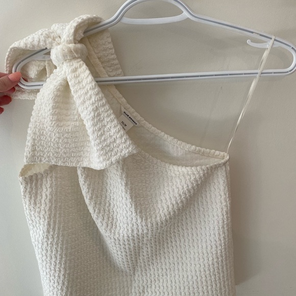 Club Monaco bow shoulder top, white, size xs - Picture 1 of 4
